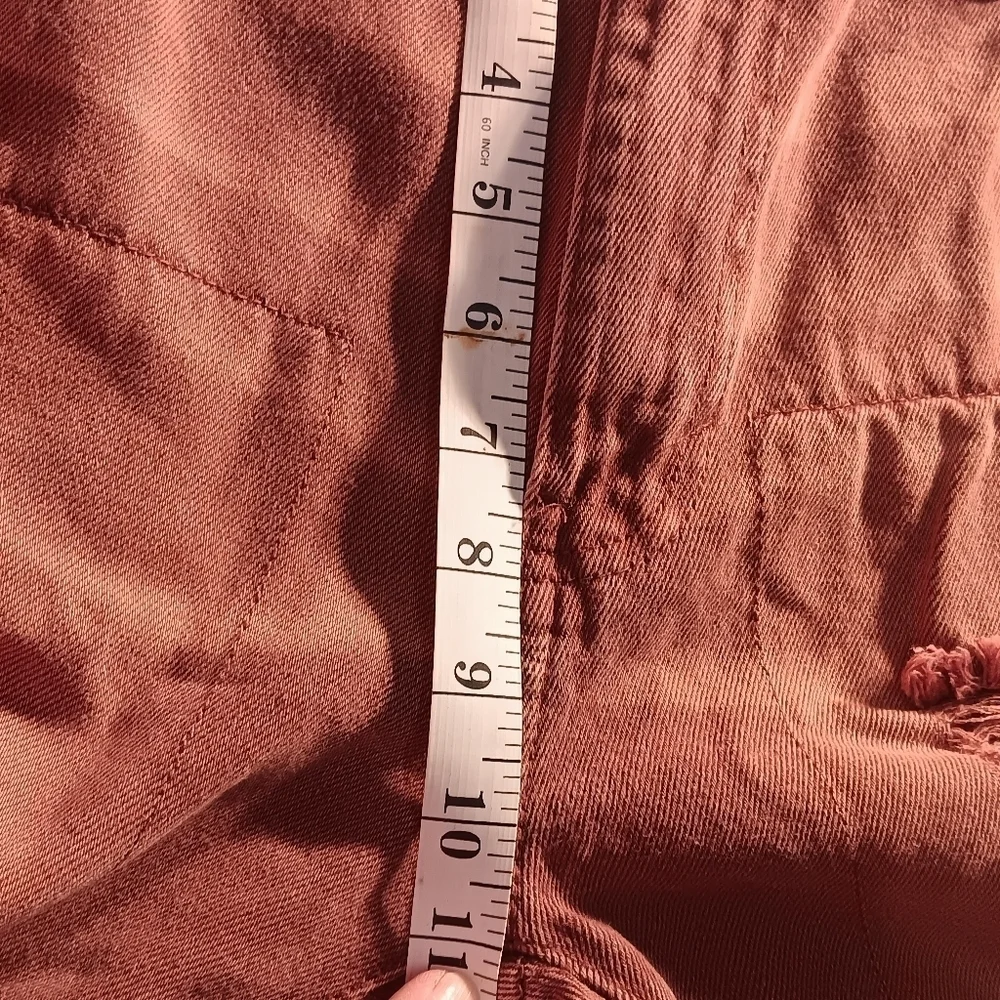 Akademiks Jeanius Y2K Skinny Ripped Jeans Burnt Orange 36x32